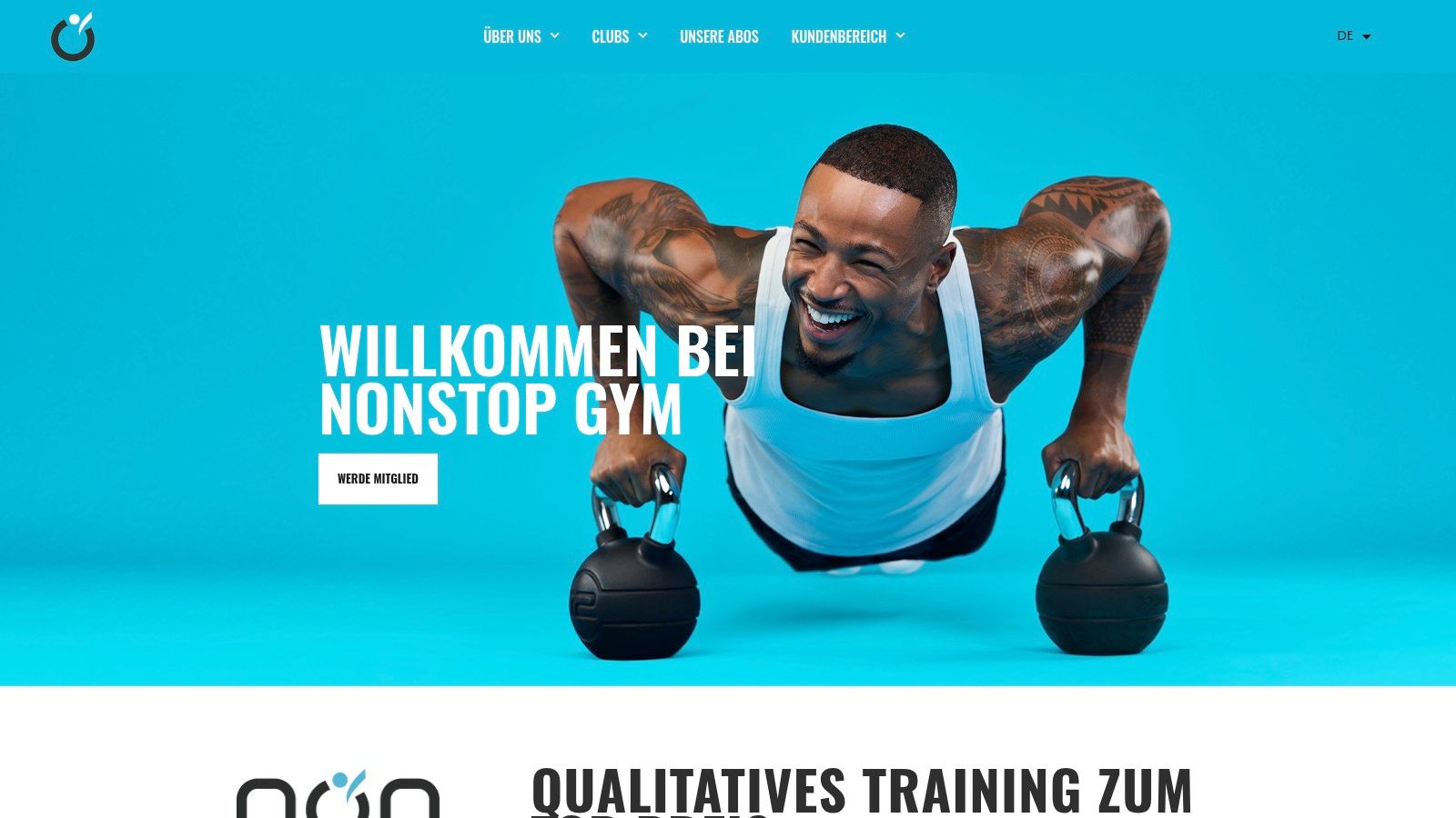 Eine Frau beim Training im NonStop Gym in Zürich.