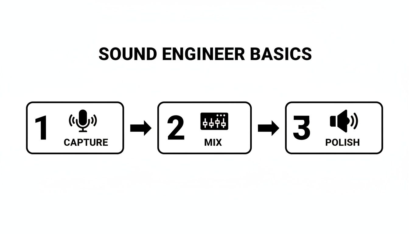 Infographic about what is a sound engineer