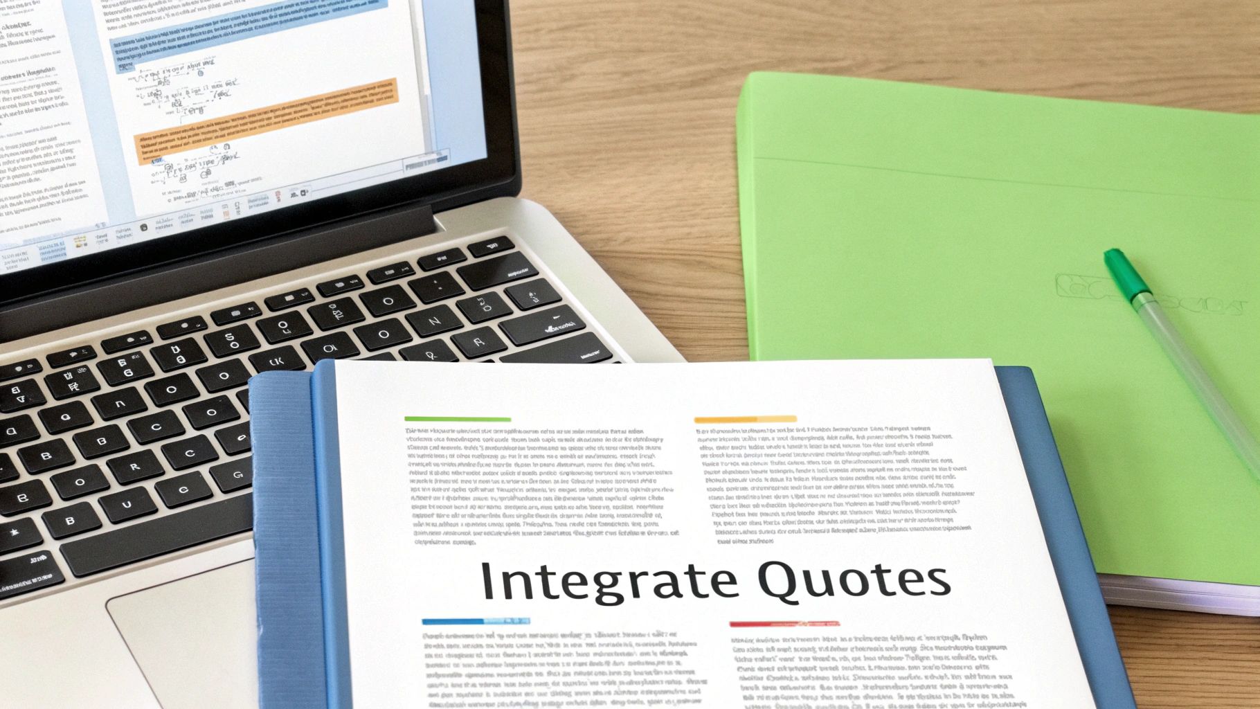 Person's hands typing on a laptop, working on an academic essay and integrating citations.