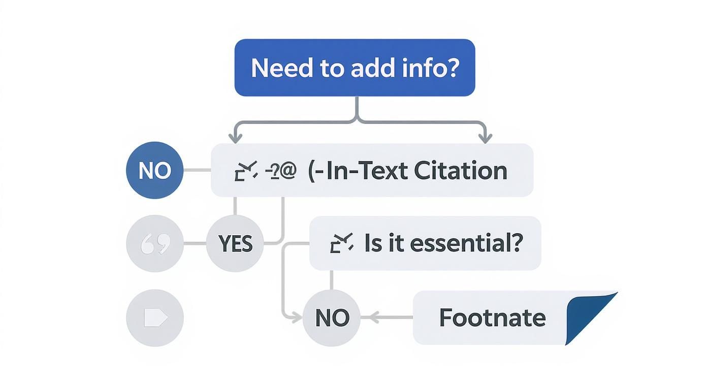 Infographic about apa footnotes format