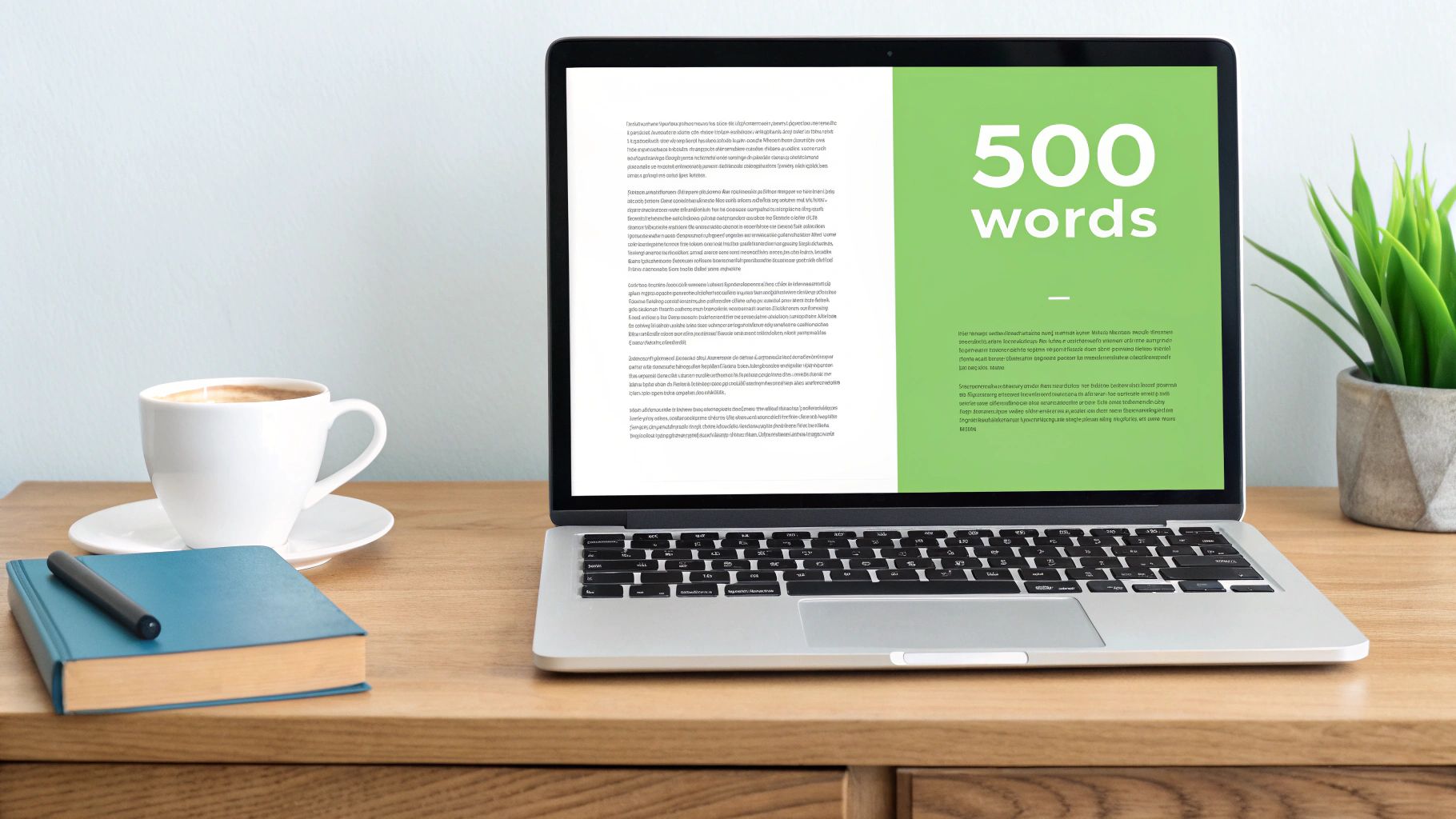 A person looking at a stopwatch, symbolizing the time it takes to read or speak 500 words.