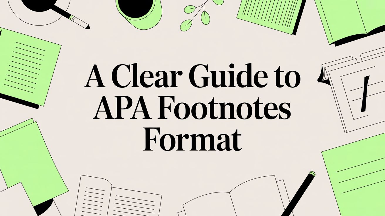 A Clear Guide to APA Footnotes Format