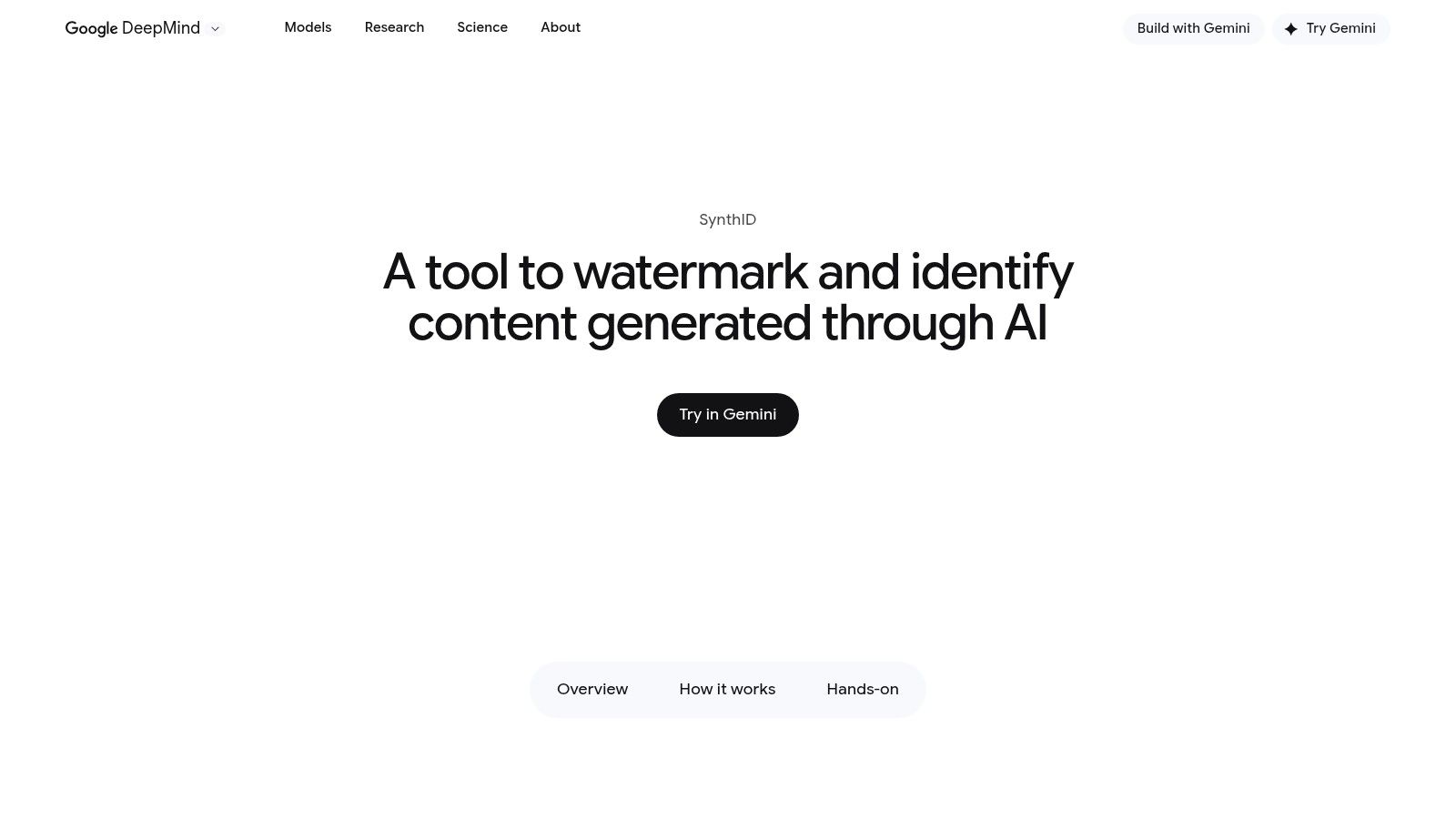 Google DeepMind – SynthID Detector (Verification Portal)