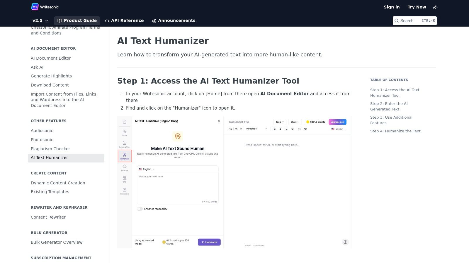 Writesonic – AI Text Humanizer