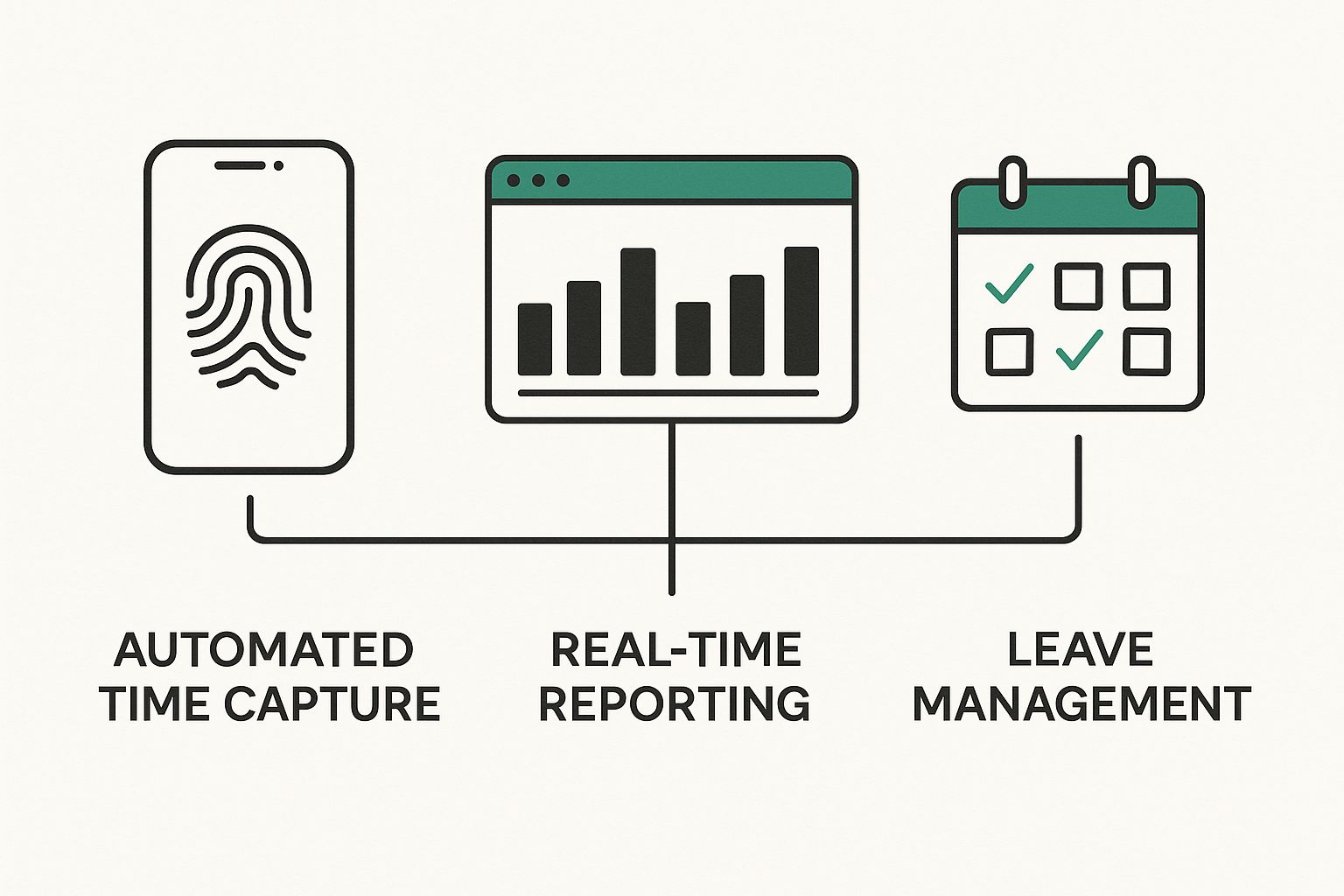 Infographic about employee attendance tracking software