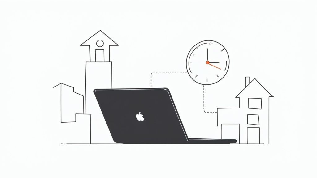 A person sitting comfortably in their home office, illustrating a positive remote work environment.