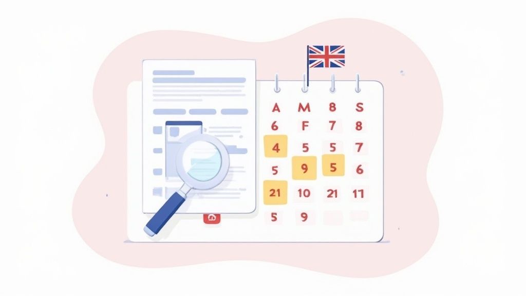 A person sitting at a desk planning their leave on a calendar