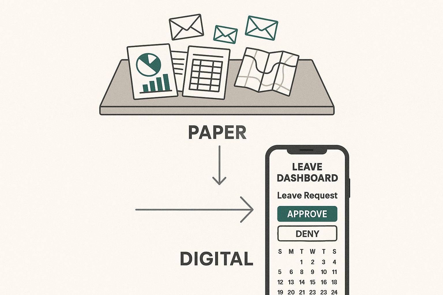 Infographic about online leave management system