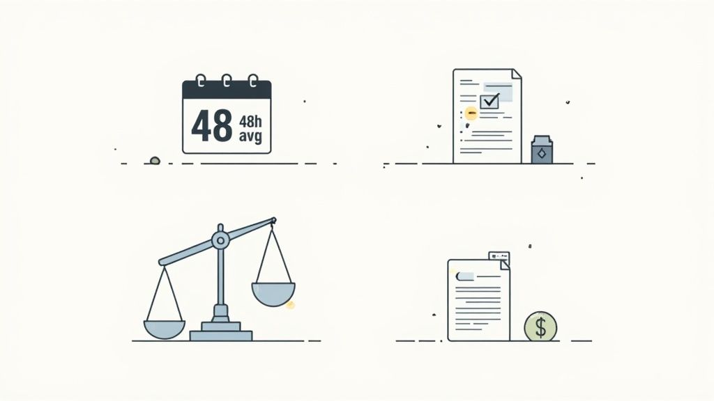 A person signing a legal document, representing an employment contract.