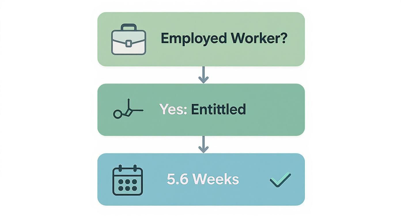 Infographic about holiday entitlement uk