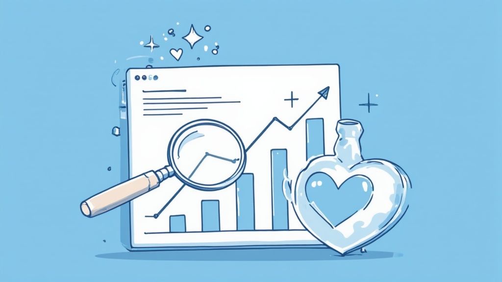 A manager reviewing absence data on a computer screen, with charts showing trends for different teams.