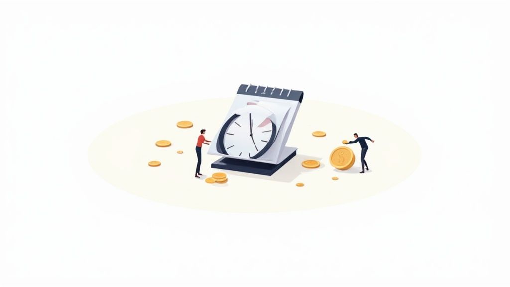 A person relaxing in a hammock, representing the concept of taking time off.