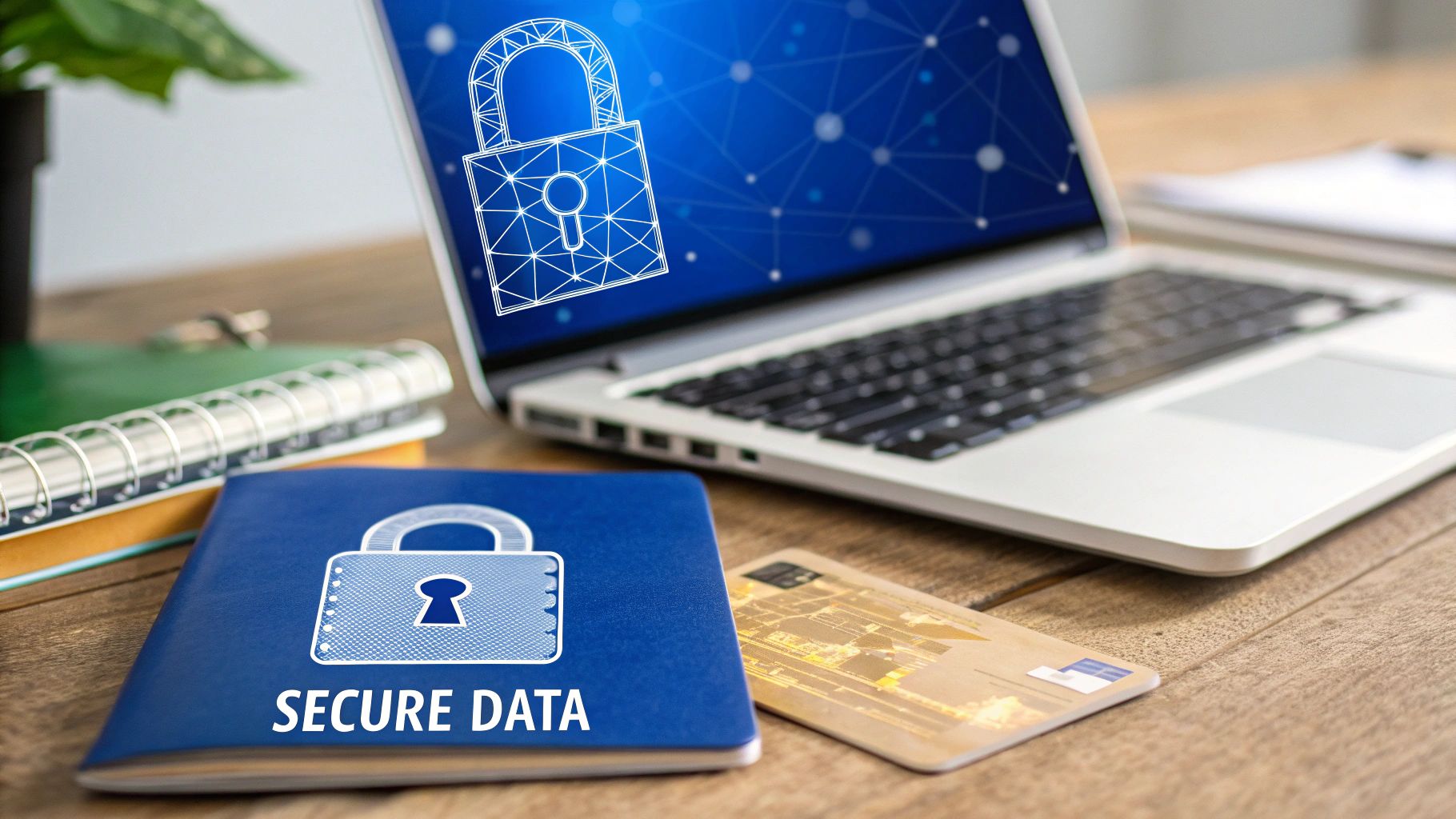 A person holding a damaged passport