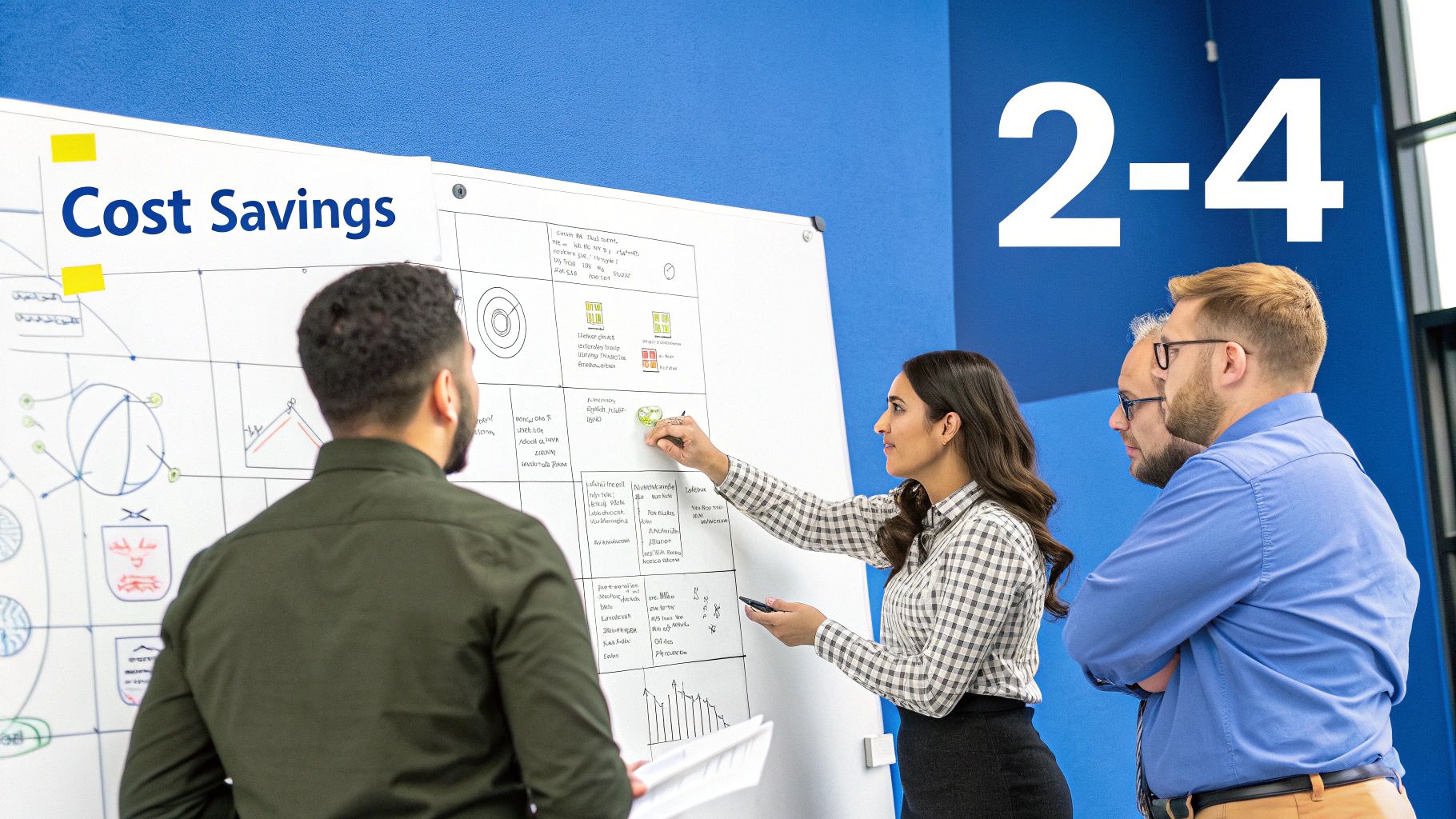 A person at a desk using a calculator to plan a budget, symbolizing smart cost-saving strategies.