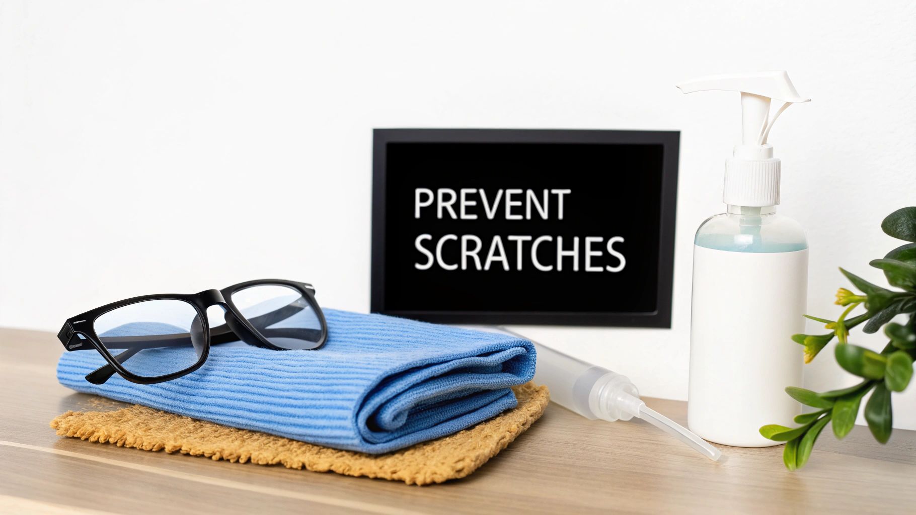 A person with an active lifestyle wearing durable eyeglasses.