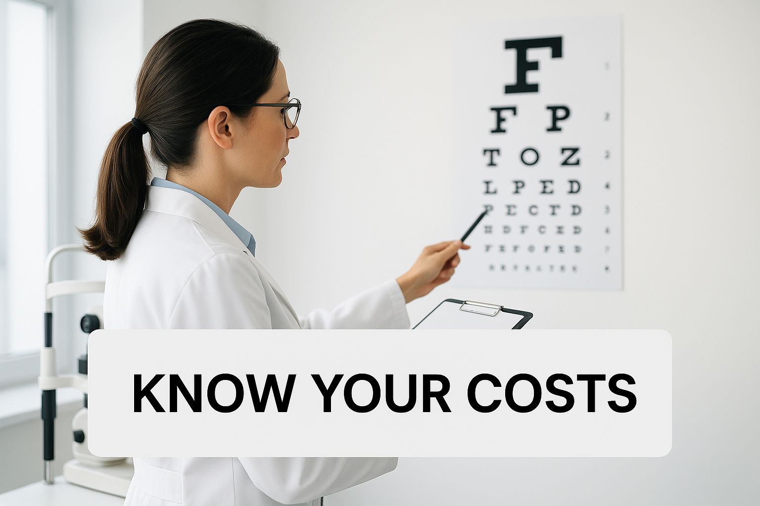 Infographic about how much for an eye test