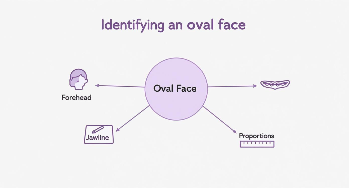 Infographic about glasses for oval face shape