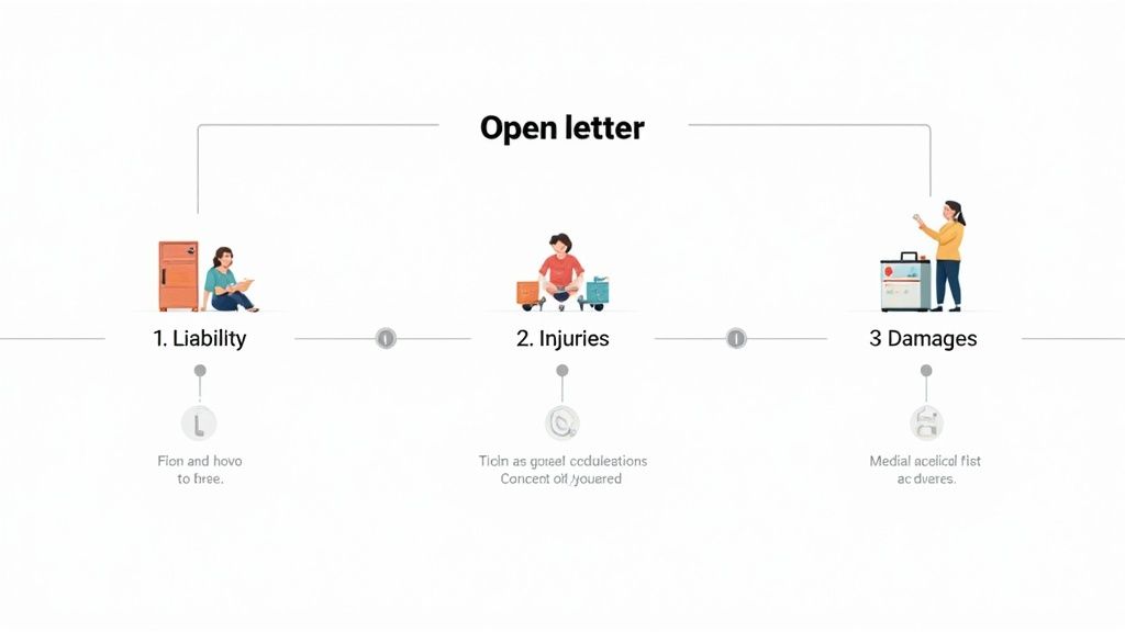 An organized desk with a person drafting a formal letter, surrounded by supporting documents and a calculator.