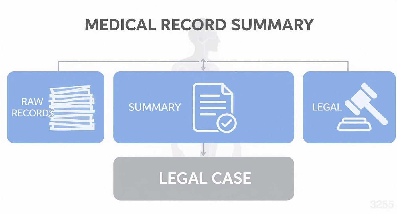 Infographic about medical record summary