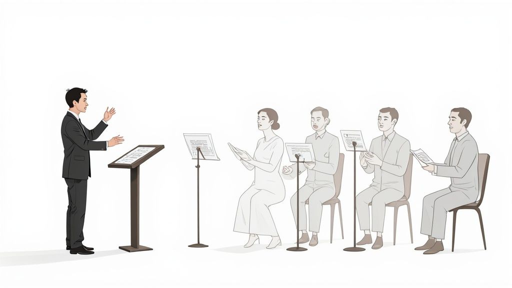 Lawyer working with case management software on a laptop in a modern office