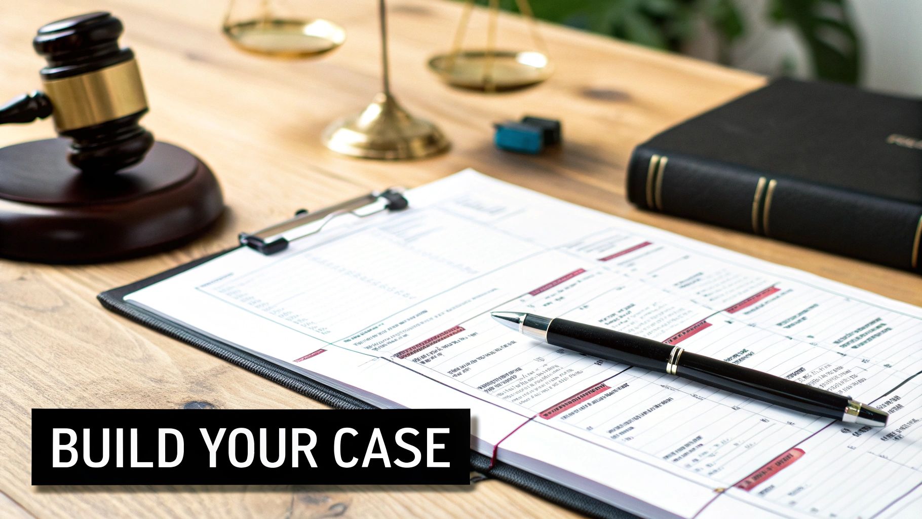Gavel and stethoscope resting on a pile of legal documents and books.