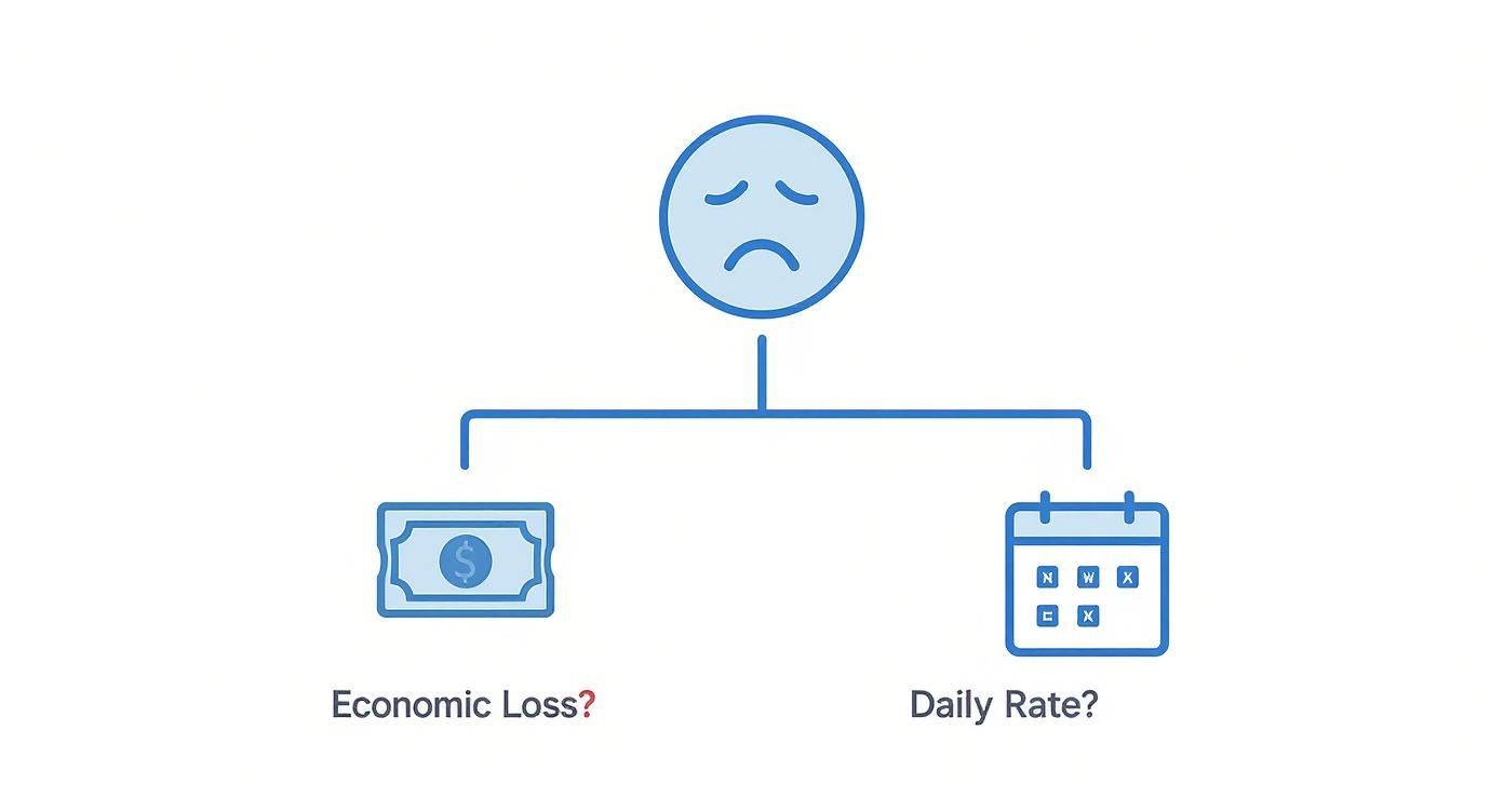 Infographic about how to calculate emotional distress damages