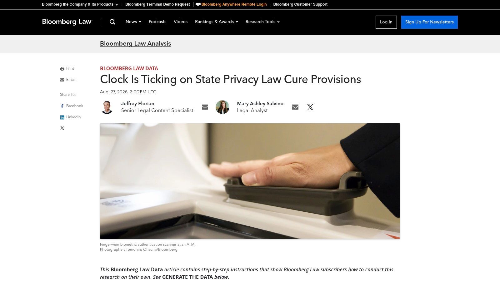 Bloomberg Law – State Chart Builder (subscriber tool)