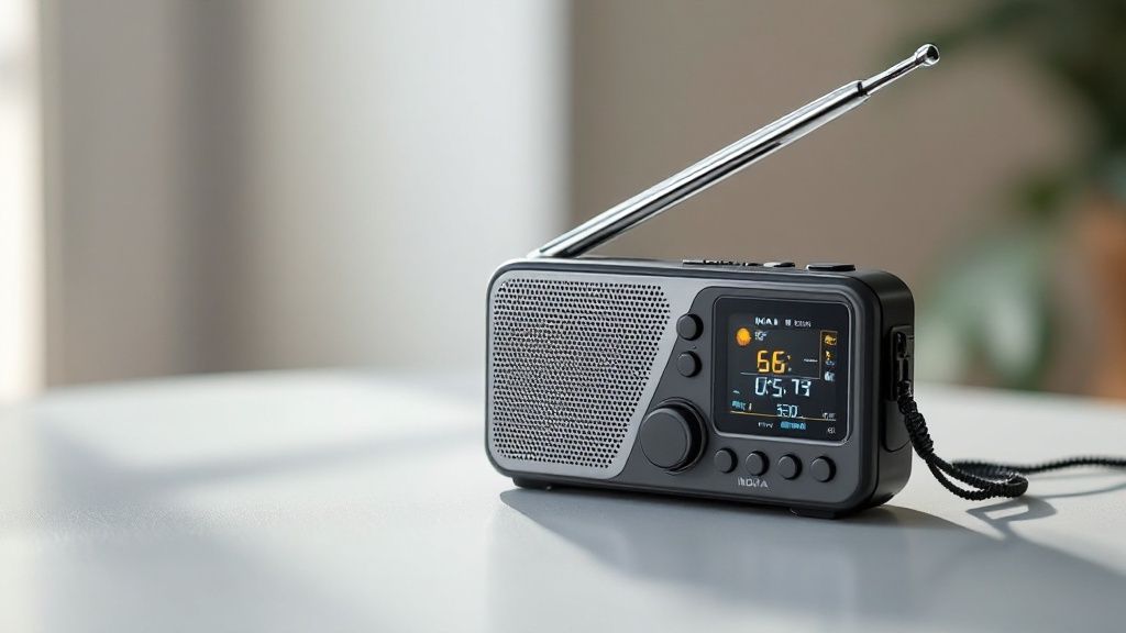 Battery-Powered or Hand Crank Weather Radio (NOAA Weather Radio)