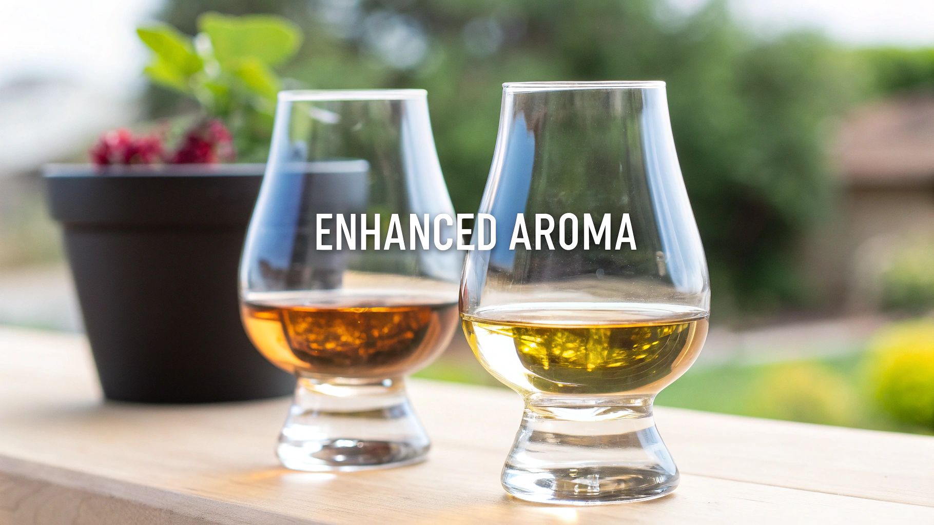 A set of whiskey stones and a glass on a wooden surface