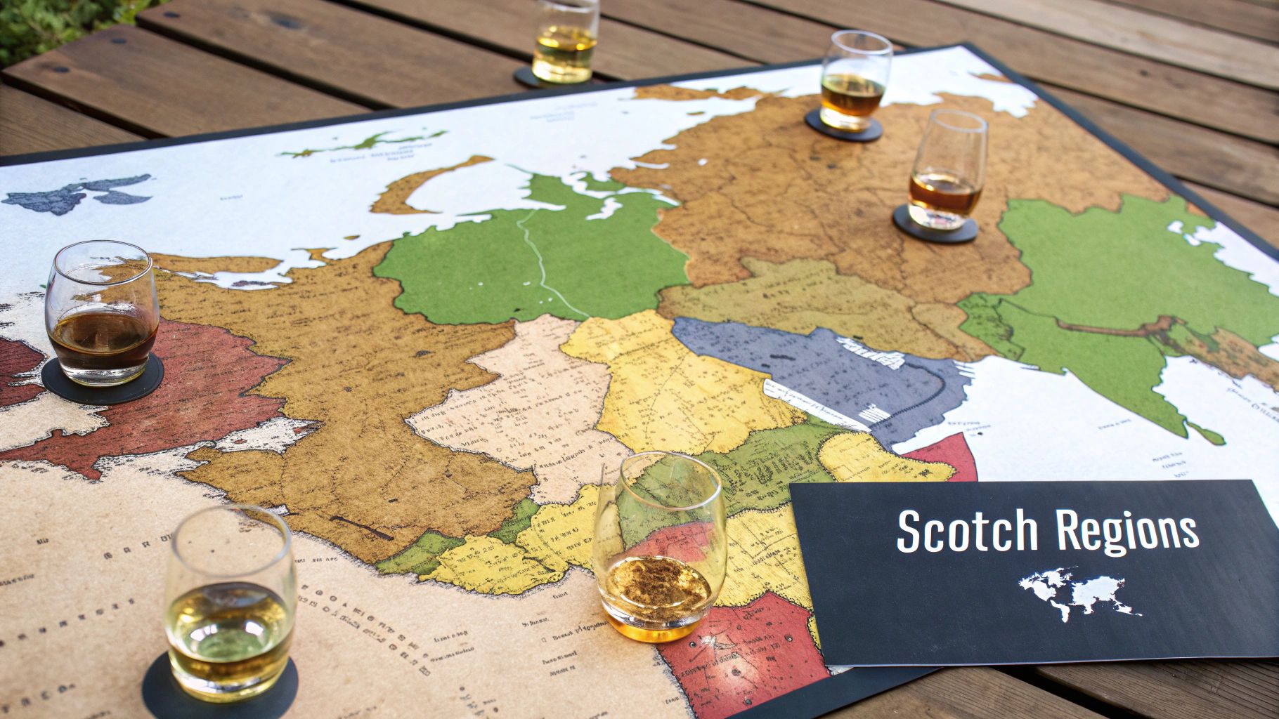 Map of Scotland's scotch regions