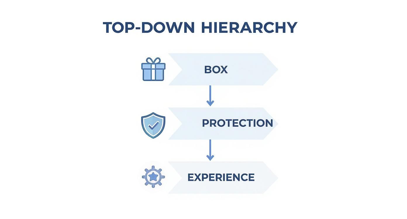 Infographic about gift boxes for glassware