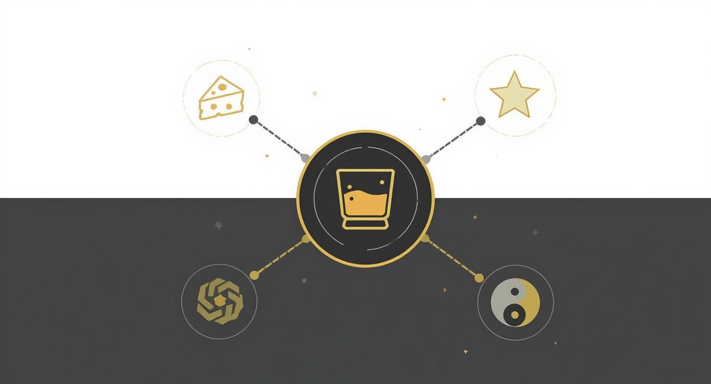 Infographic about pairing food with whiskey