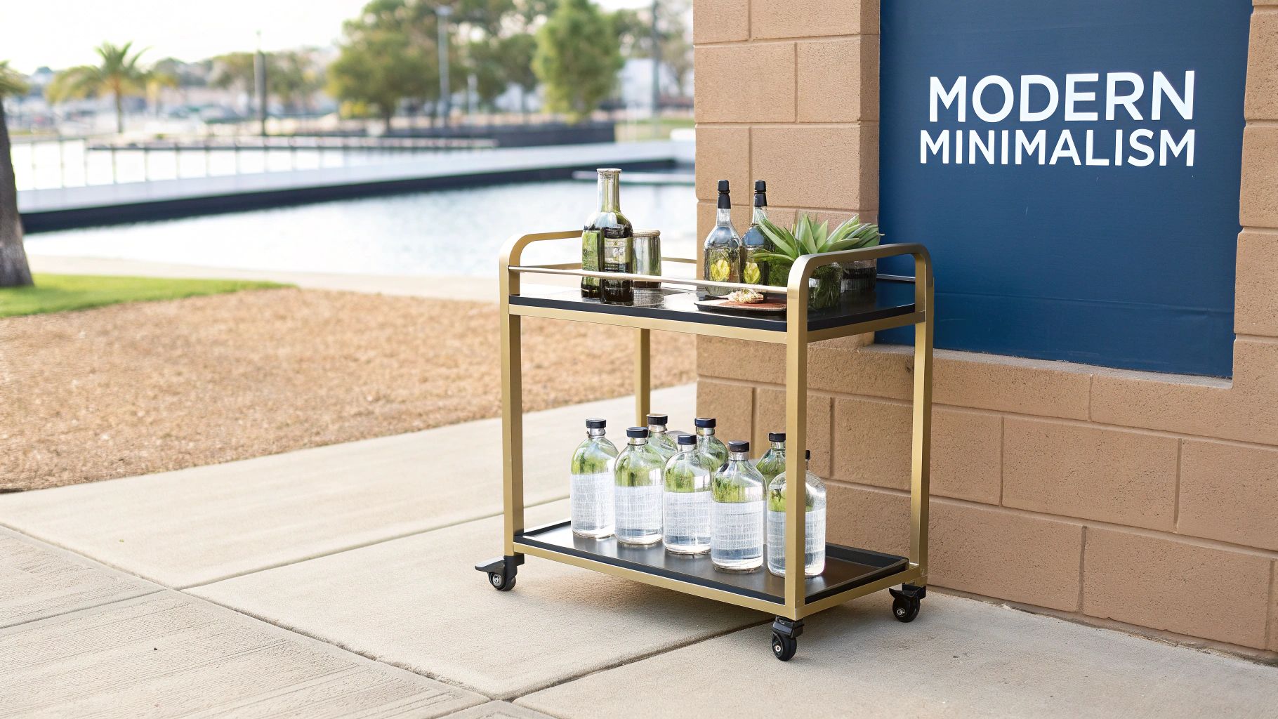 Minimalist Modern Bar Styling