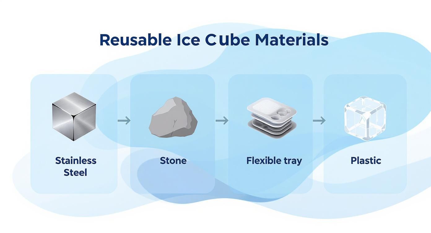 Infographic about best reusable ice cubes