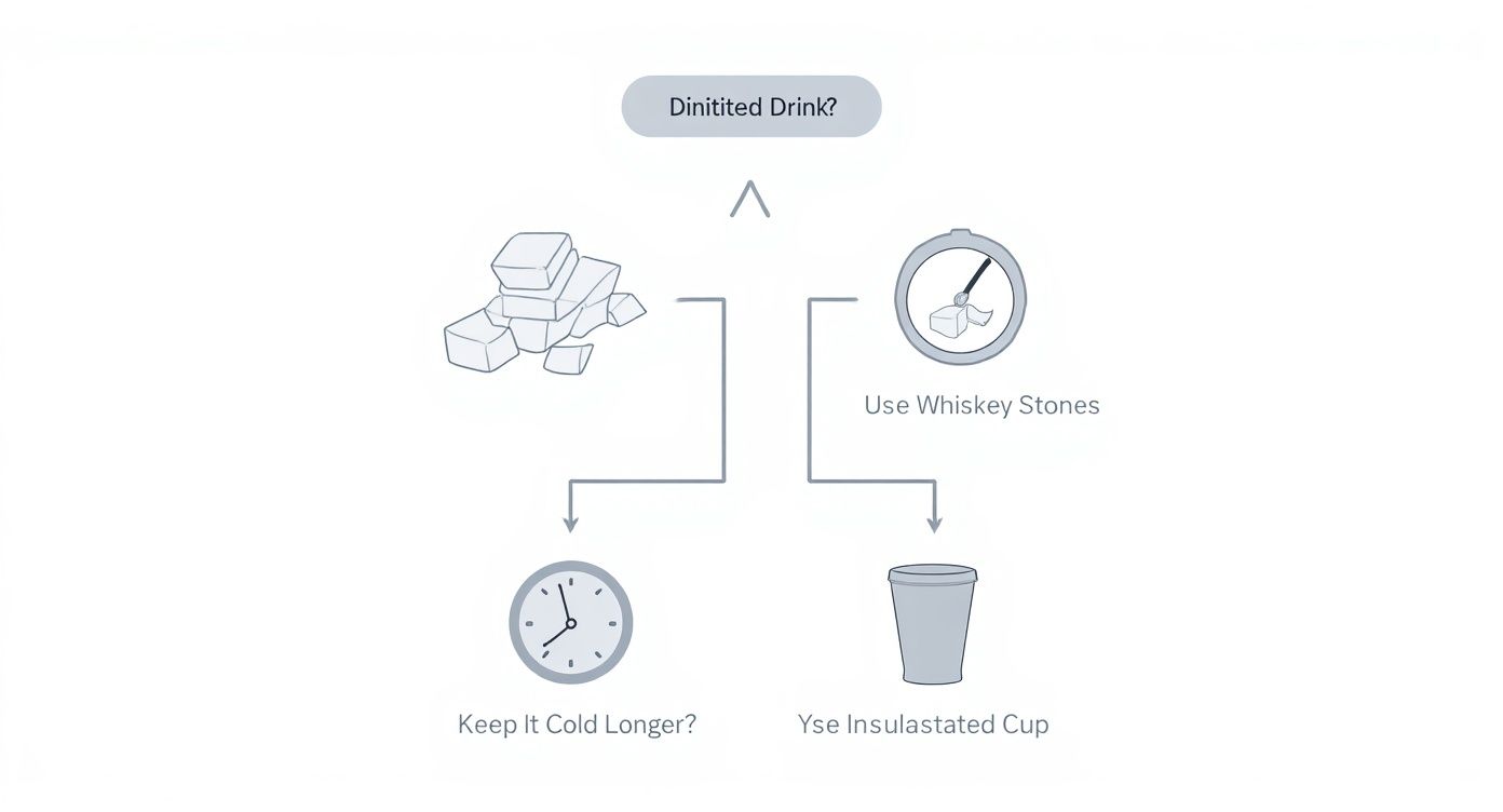 Infographic about how to keep drinks cold without ice