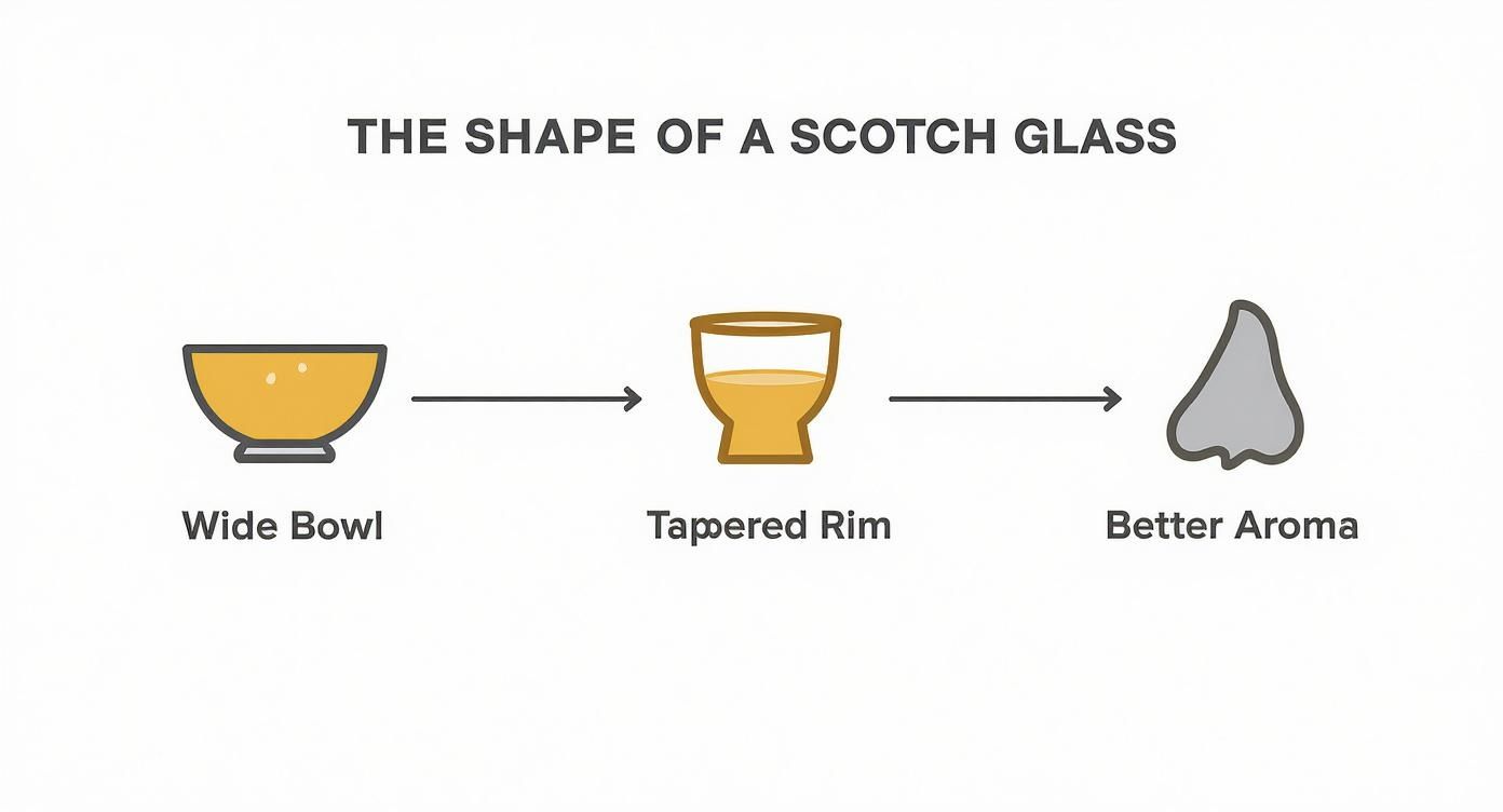 Infographic about best glass for scotch drinking
