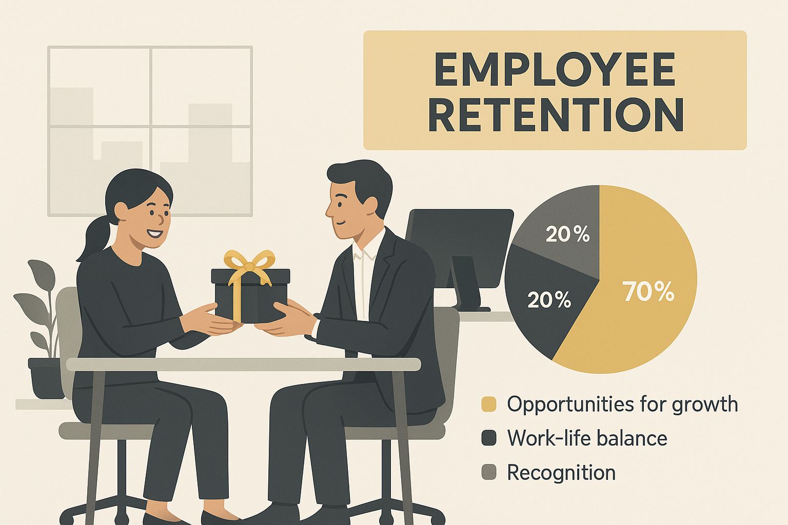 Infographic about best company gifts to employees