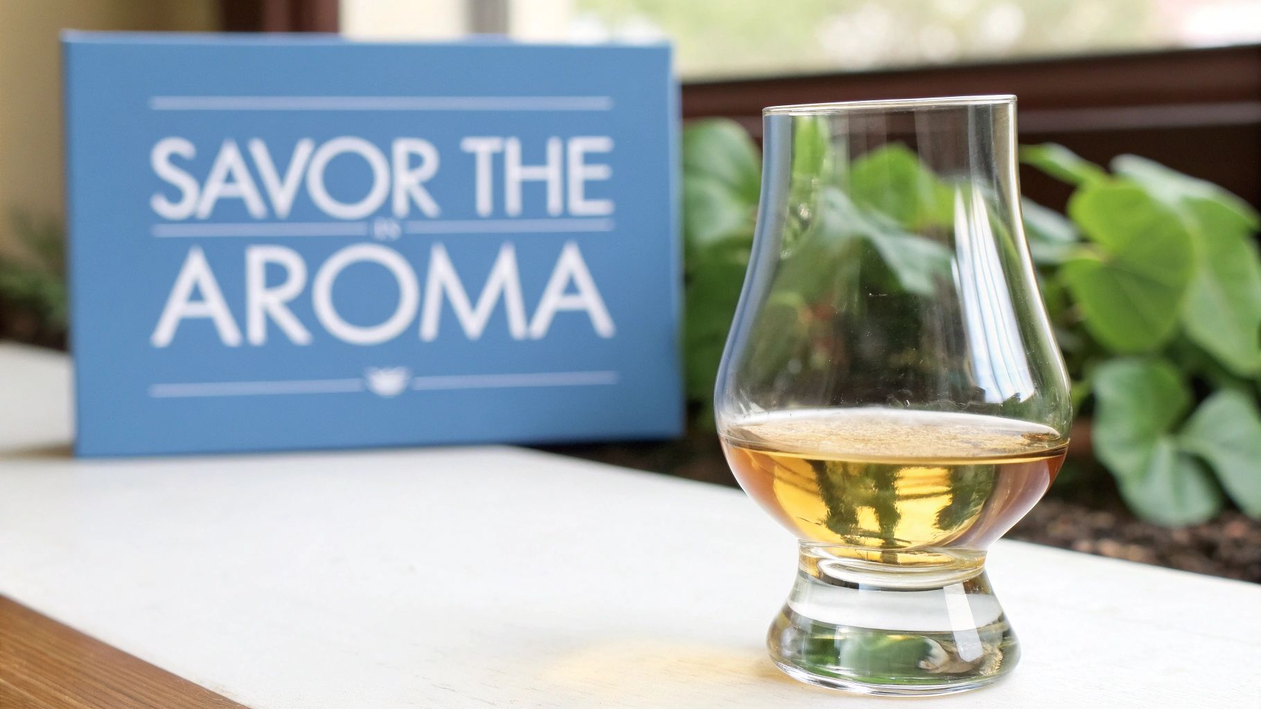 Two elegant bourbon glasses on a dark background, reflecting light.