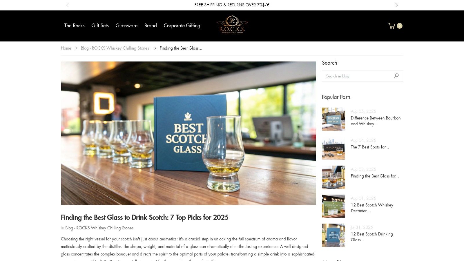 An assortment of high-quality scotch glasses, showcasing different styles and shapes suitable for various whiskey types.