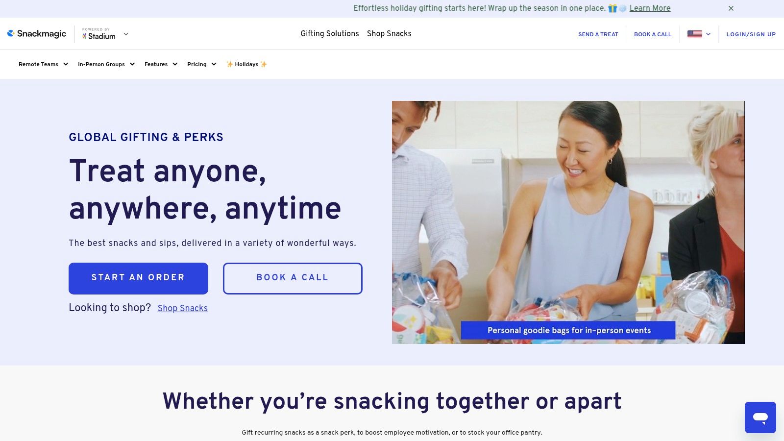 A display of various snack options available through SnackMagic, showcasing the diversity of client appreciation gift ideas on the platform.