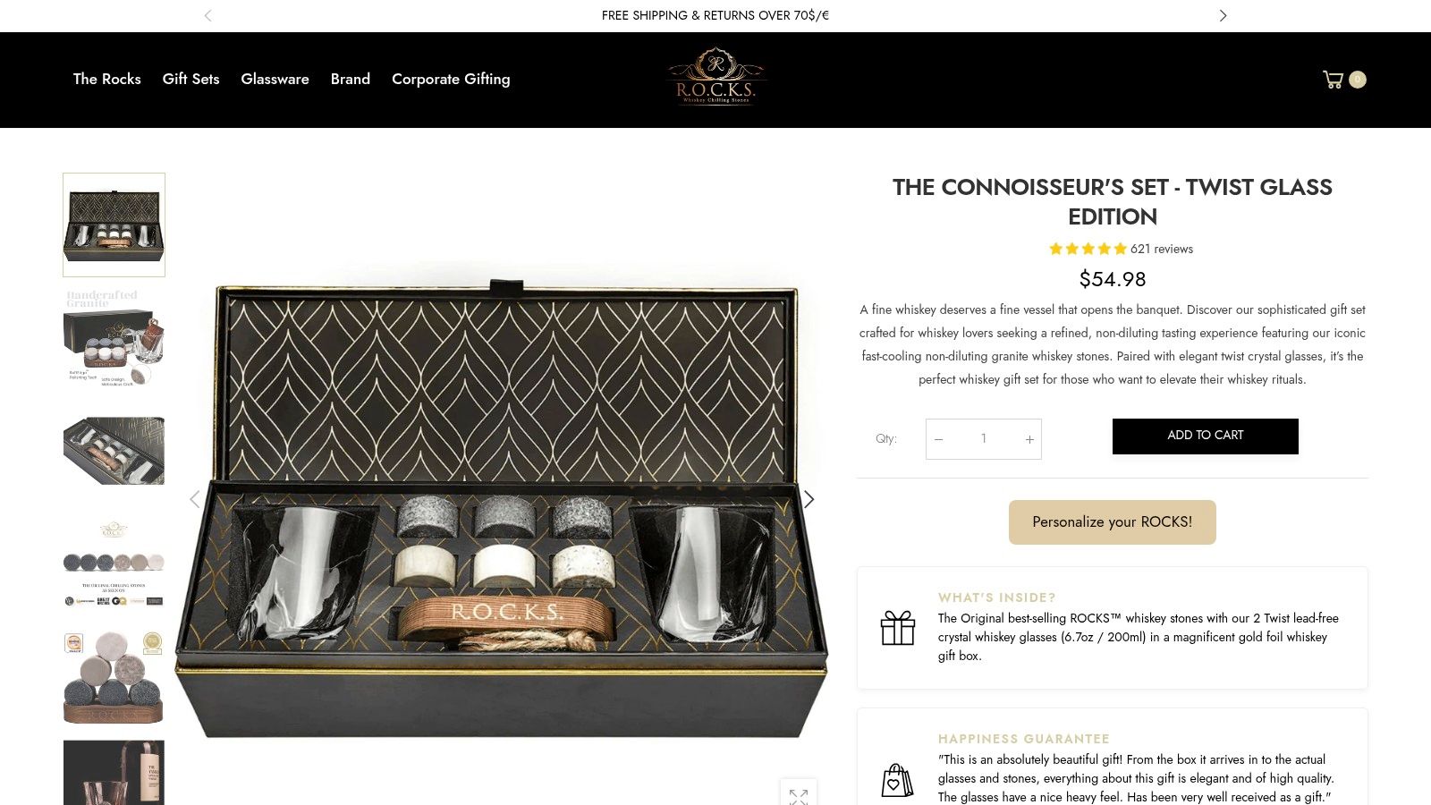 1. ROCKS Whiskey Chilling Stones: The Connoisseur’s Set – Twist Glass Edition