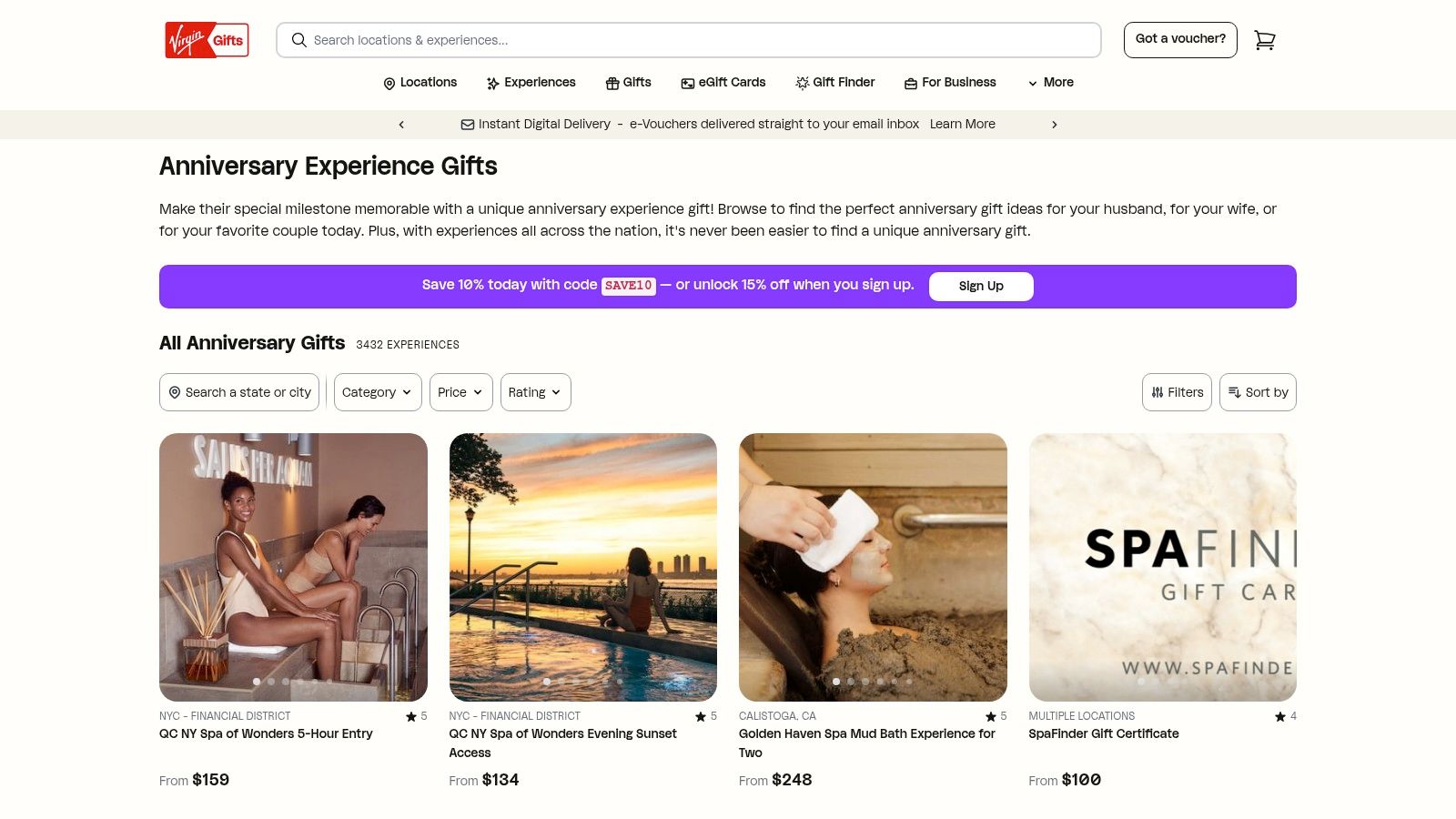 Virgin Experience Gifts