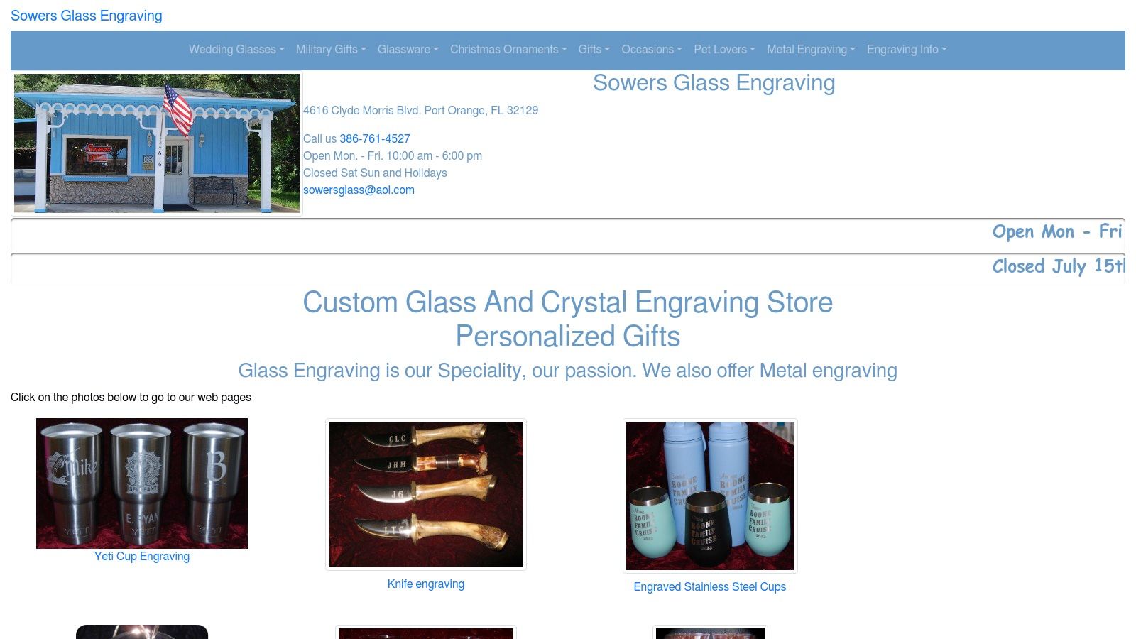 Sowers Glass Engraving
