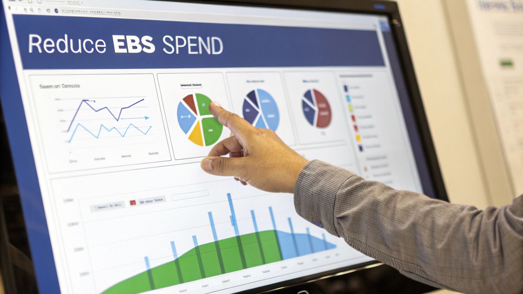 A person using a calculator with cloud icons in the background, representing cloud cost optimization.