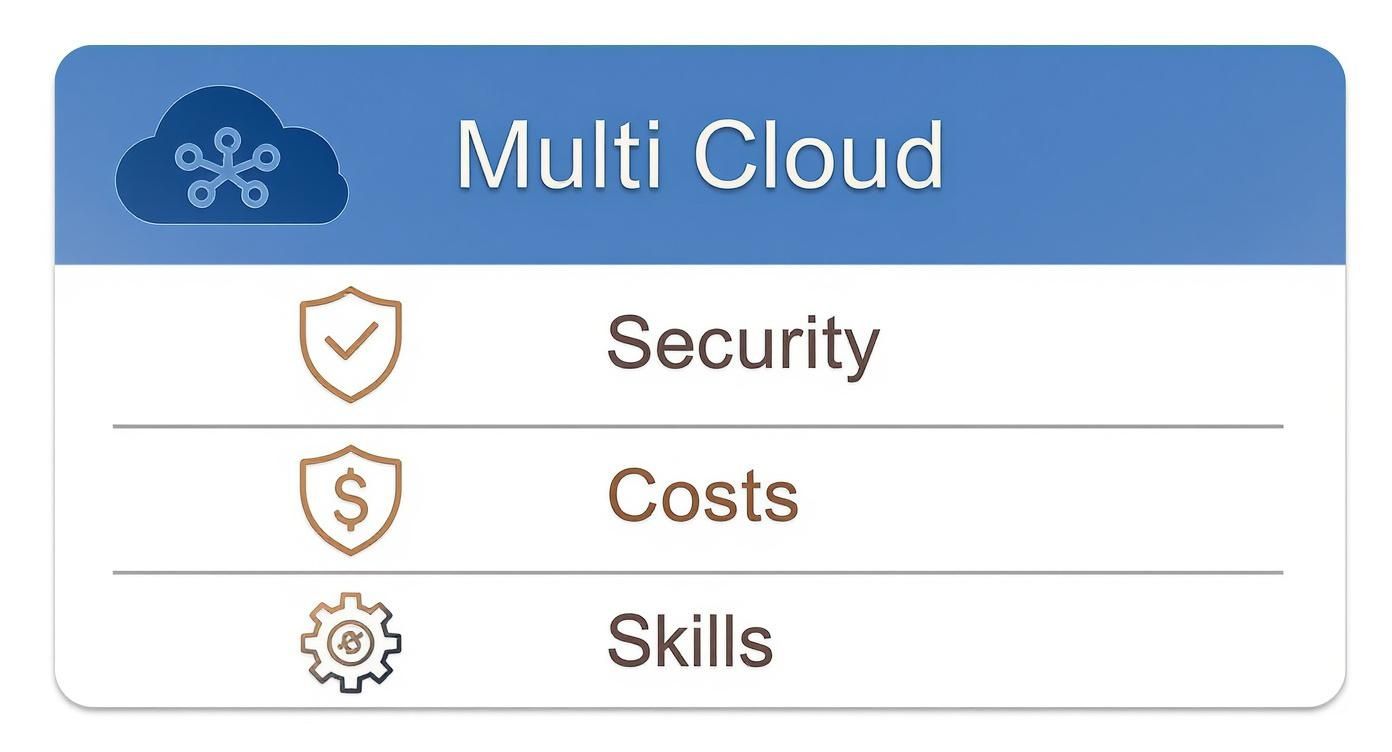 Infographic about multi cloud management