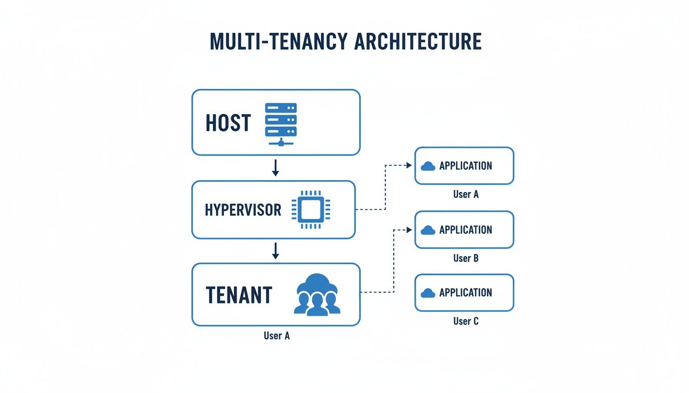 Infographic about multi tenancy in cloud computing