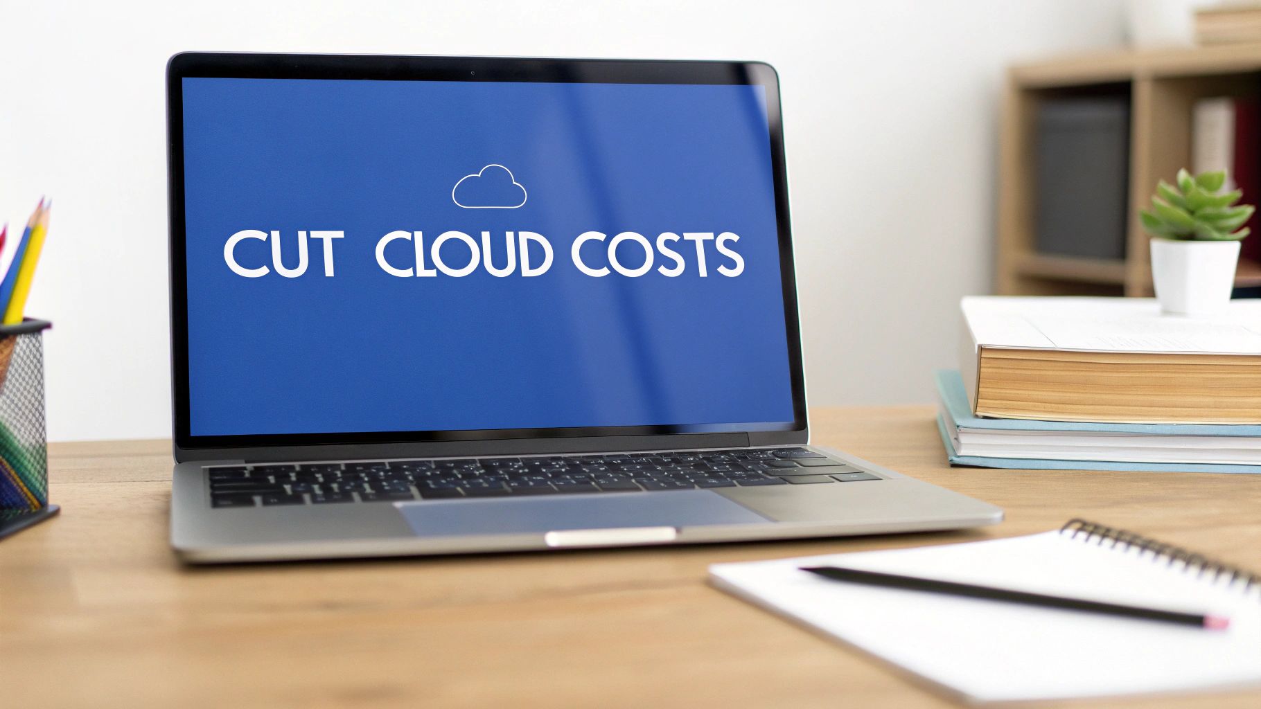 A graphic showing charts and graphs representing cost savings and optimization