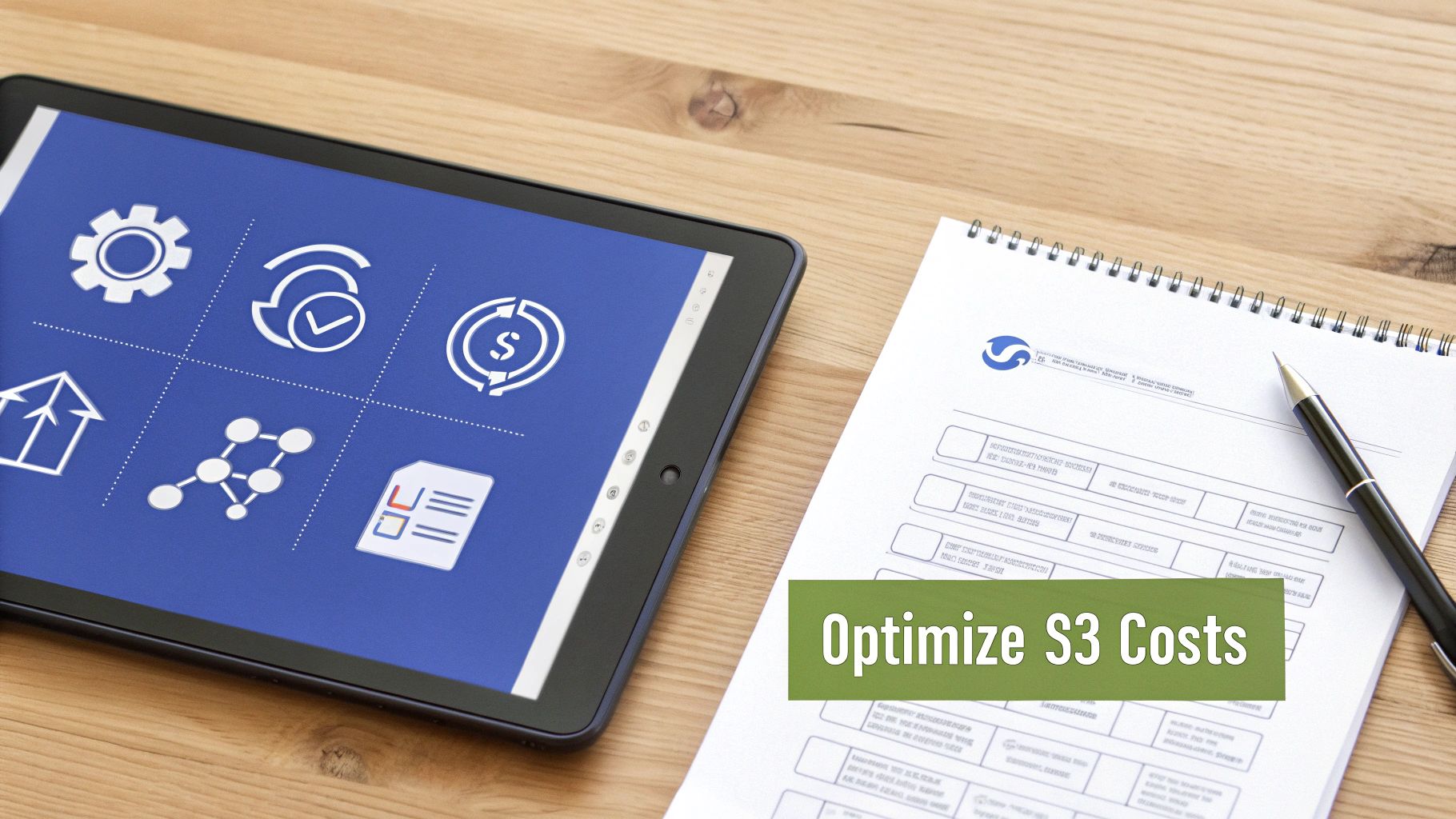 A person using a laptop with charts and graphs on the screen, illustrating cost optimization strategies.