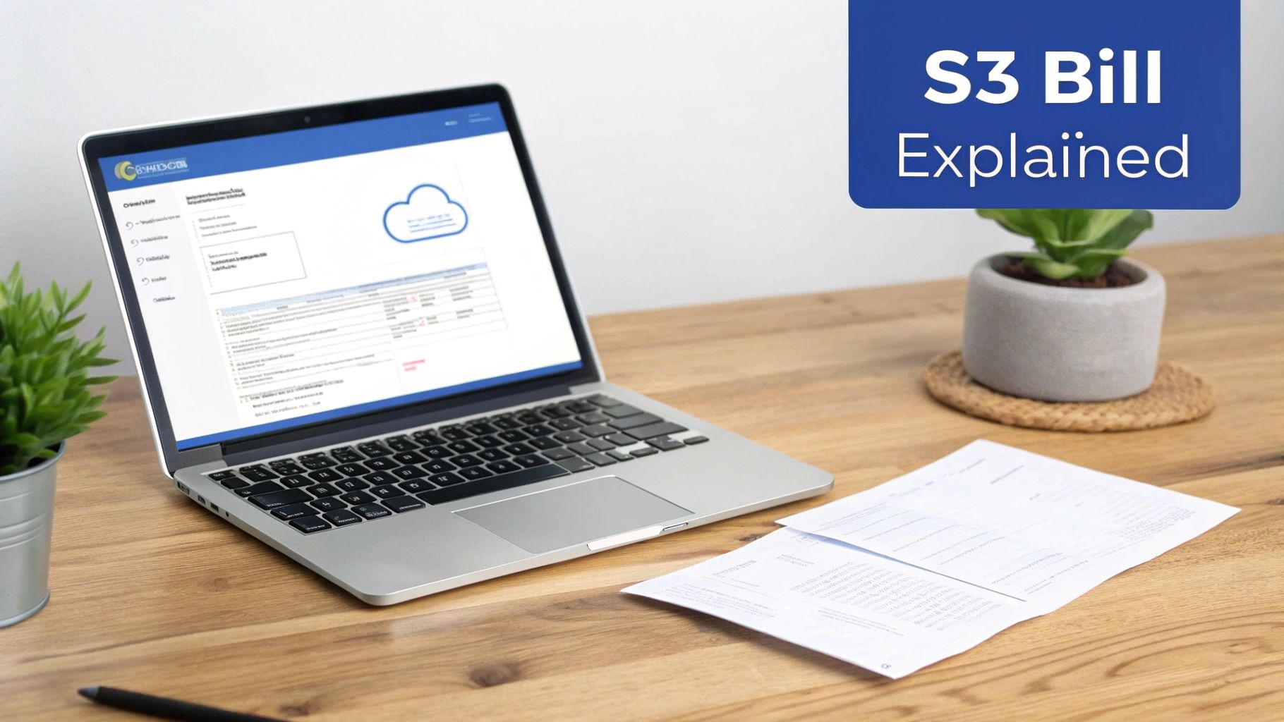 A person looking at a transparent screen with cloud computing icons, illustrating the process of understanding cloud costs.