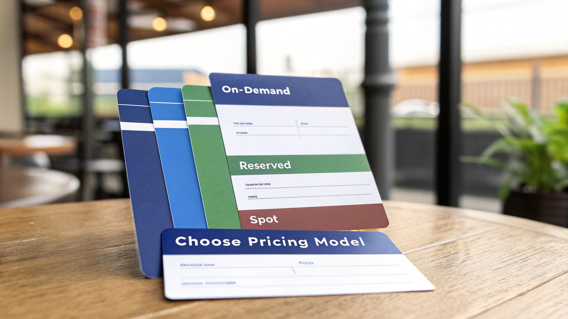 A person comparing different pricing options on a chart, symbolizing cloud pricing models